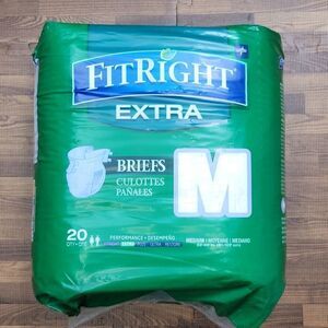 NWT! Medline Fit Right Extra Briefs 20 pack Size Medium Unisex